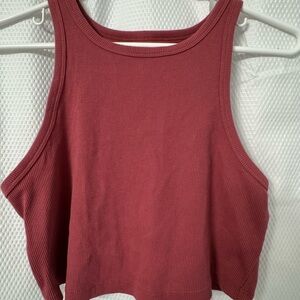 Wild Fable Ribbed Tank Top - Deep Red